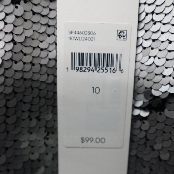 Calvin Klein Women's Sequin Tank Top Dark Gray - Size 10 - Picture 7 of 7